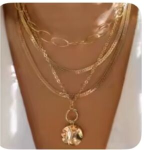 Elegant Gold Layered Necklace